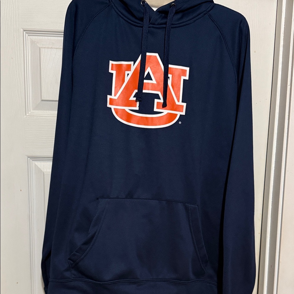 University Auburn Navy Hoodie with Orange AU Logo